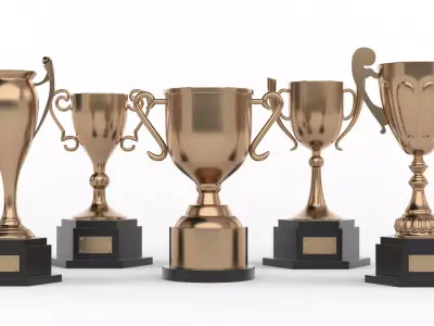 Trophy Cup Collection 3D model shop