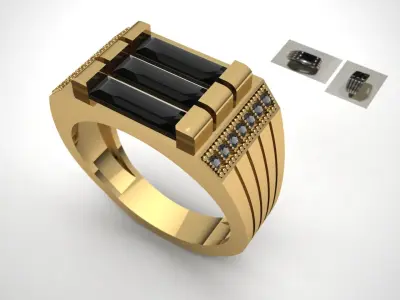 rings jesus christ ring 3D model