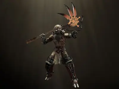 Sci-fi Undead Low-poly 3D model