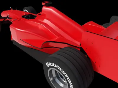 Ferrari F2004 F1 car Low-poly 3D model
