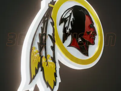 Washington Redskins logo - Cinematic - 3D print 3D model