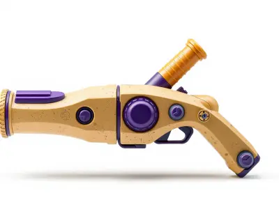 SciFi Toy Mortar Cartoon Design model pack Low-poly 3D model