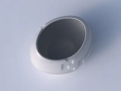 Bowl compressed 2 with smooth ribbons 3D print model