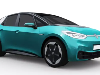 Volkswagen ID3 2020 Low-poly 3D model
