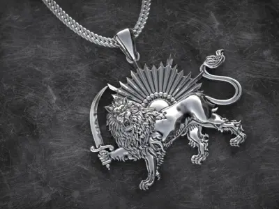 PAHLAVI dynasty PENDANT 3D print model