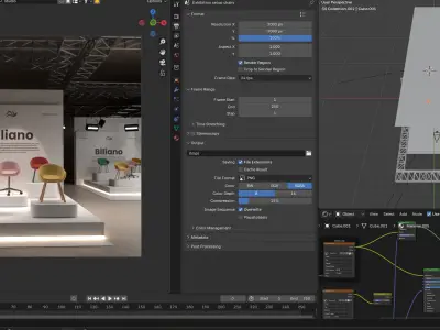 exhibition booth ware house  Low-poly 3D model