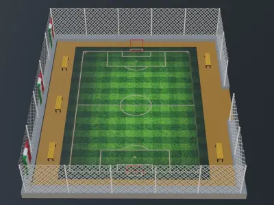 Soccer Stadium - Italy Low-poly 3D model