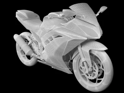 motorcycle kawazaki 3D model