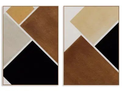 Abstract Painting Frame set 3D model 303