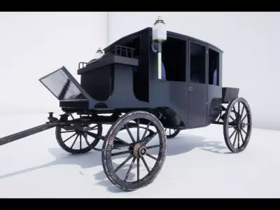The Carriage 1 Low-poly 3D model