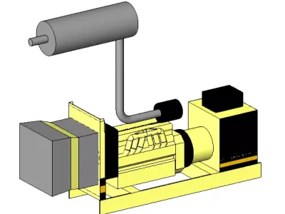 MOTOGENERADOR  MG KOHLER 100 POWER SISTEM 3D model