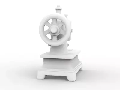 Low-Poly Sewing Machine 3D Printable 3D print model