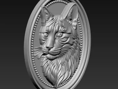 Cat Head A82 3D print model