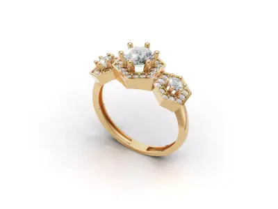 Solitaire Ring 03 Free 3D print model