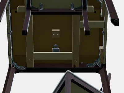 EKEDALEN - EKEDALEN Table and 2 chairs 1 3D model