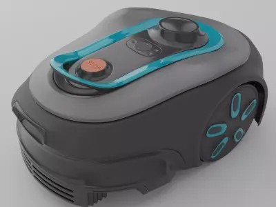 Lawnmower robot Low-poly 3D model