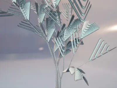 Conceptual shrub S1Cv5 Low-poly 3D model
