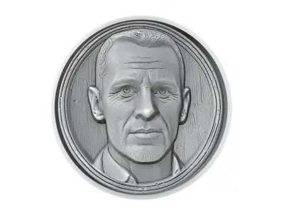 Ryan Giggs Footballer Medallion 3D print model