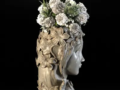 Face Vase decoration 6 3D model