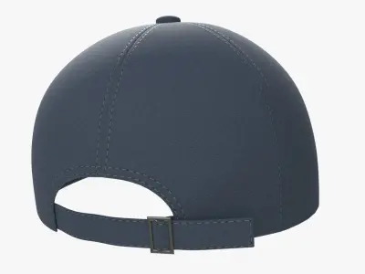 Baseball Cap Fabric Blue 3D model