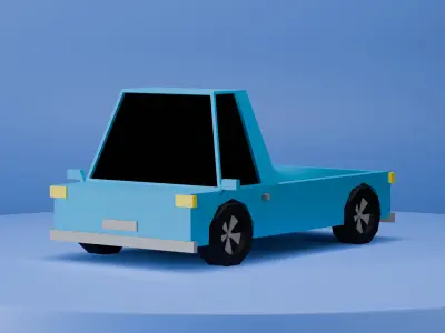 Low Poly Cars Collection Free low-poly 3D model