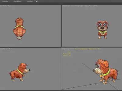 Cartoon puppy dog 3D model