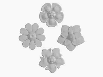 Flower 01 3D model purchase