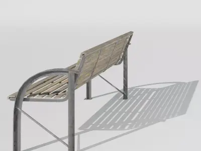 Realistic Park Bench - European Urban Asset Free low-poly 3D model