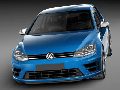 Volkswagen Golf VII R 2014 3D model