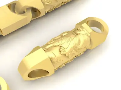 Luxury Chinese Dragon Connector Bead Jewelry 3628 3D print model