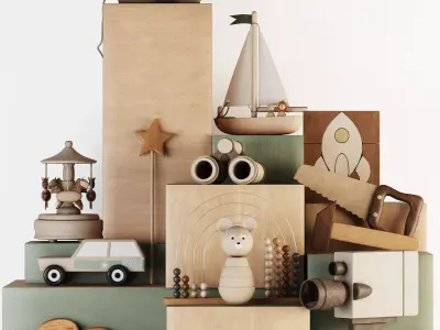 Kids room decoration 04 3D model