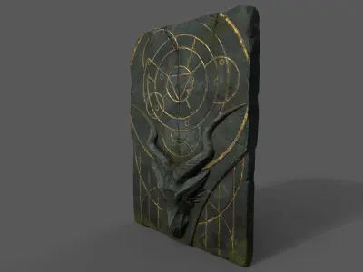 Dragon Door Low-poly 3D model