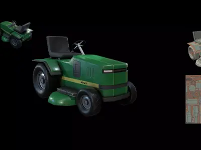 Mower Tractor - Gest Low-poly 3D model