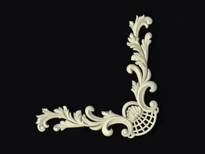 Central decor ornament for furniture 3D model 976