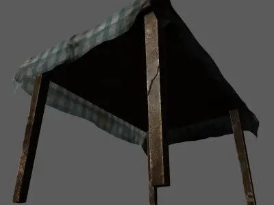 Old table Free low-poly 3D model