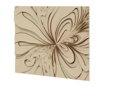 decor set wall panel wall  relief mural CNC 29 3D model