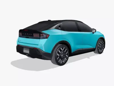 Nissan Leaf 2026 Low-poly 3D model