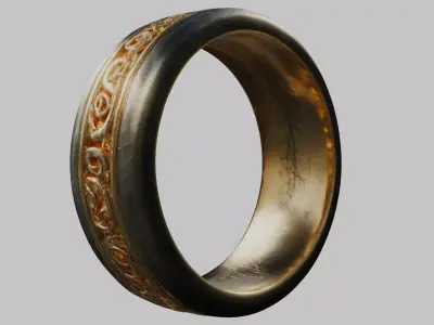 Elegant Ring 3D Model Low-poly 3D model