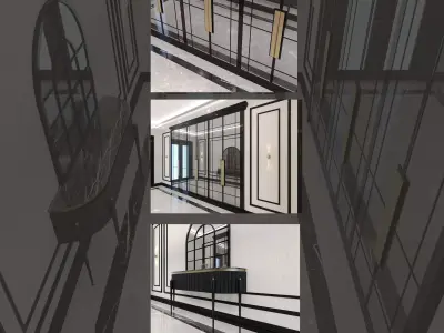 house hall entrance scene  3D model