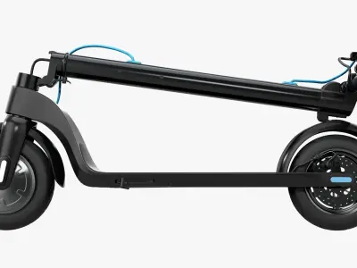 Scooter electric 01 folded 3D model