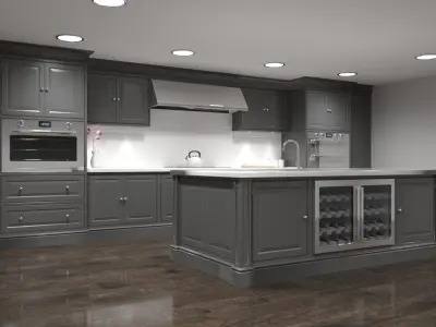 Luxury Kitchen 3D model
