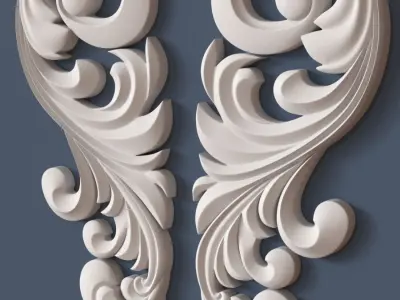 Decorative Scroll 3D model buy