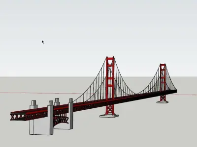 Golden Gate Bridge 3D model