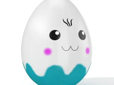 Easter egg N003 Low-poly 3D model