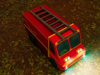 cute fire fighter 3D model