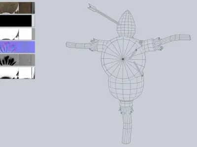 Training dummy Low-poly 3D model