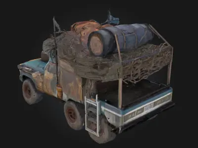 Desert Nomad Vehicle  Rugged Survival on the Sands 3D model