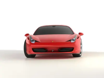 Ferrari 458 Italy Low-poly 3D model