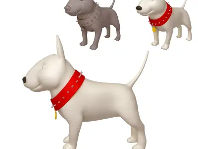 Dog Cartoon 02 3D model