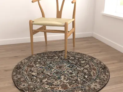 Round Rug Set 17 3D model